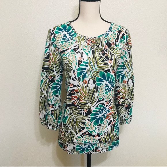 ECI Puff Sleeve Printed Knit Top - Picture 3 of 8